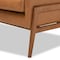 Baxton Studio Perris Mid-Century Modern Tan Faux Leather and Walnut Brown Finished Wood Lounge Chair 175-10869-Zoro - alternate 7